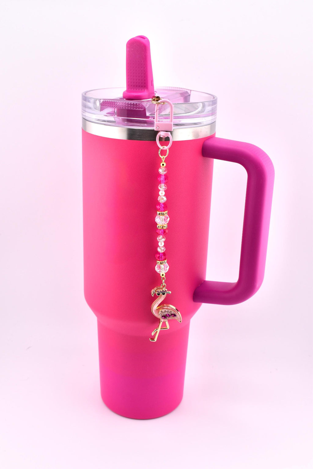 Flamingo Bag Charm or Tumbler Straw Charm