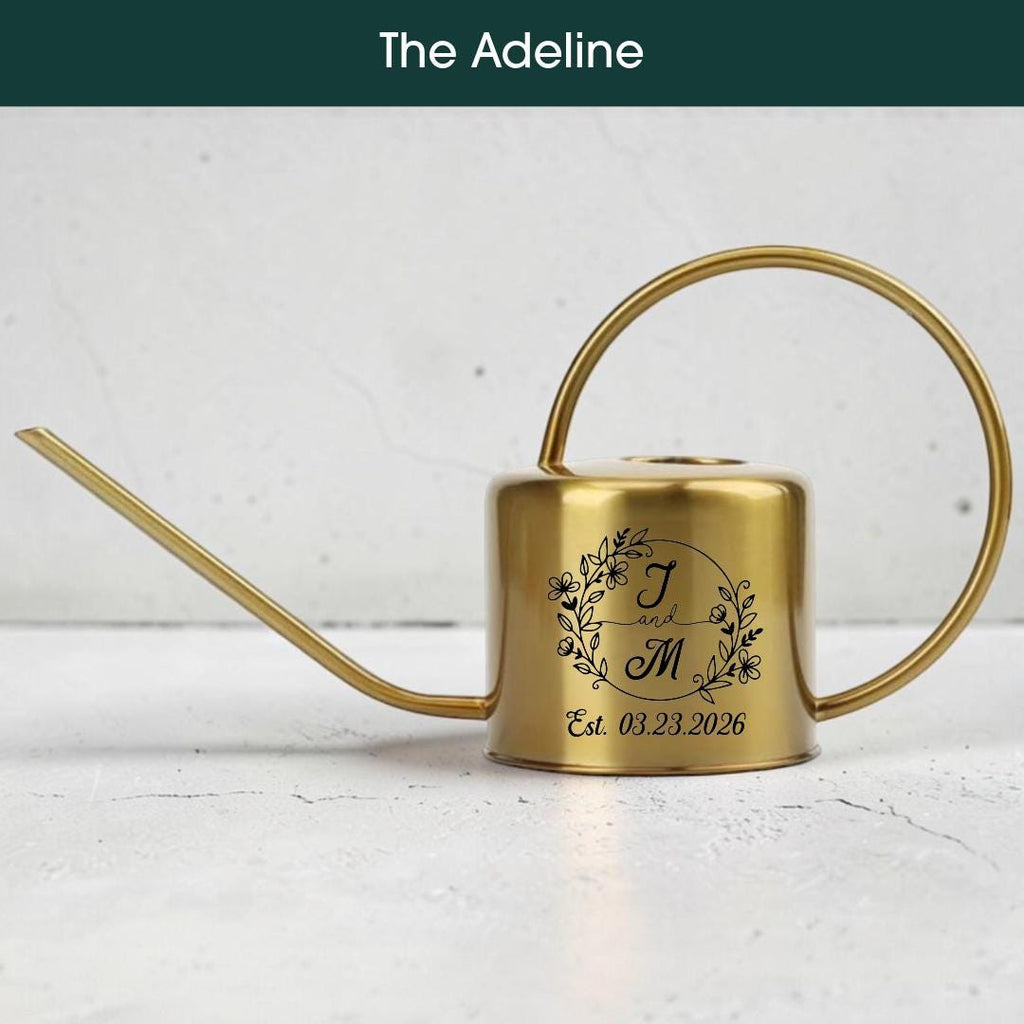 Personalized Gold Watering Can with Monogram