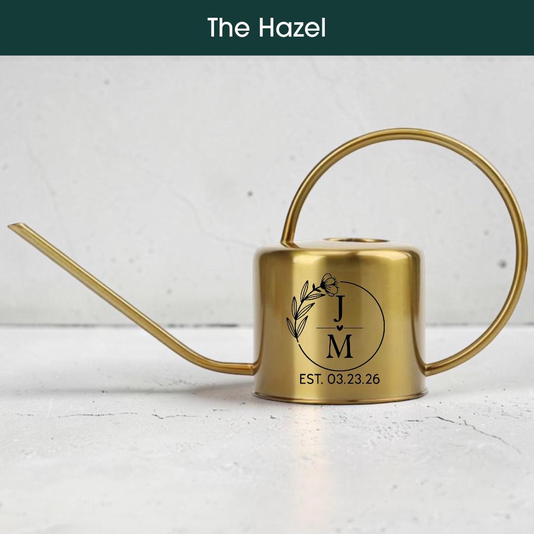 Personalized Gold Watering Can with Monogram
