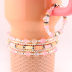 Pink Mesa Sunset Bracelet Collection: Pink, Peach, and Cream Beaded Bracelets