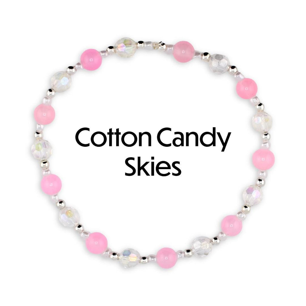Pink Mesa Sunset Bracelet Collection: Pink, Peach, and Cream Beaded Bracelets