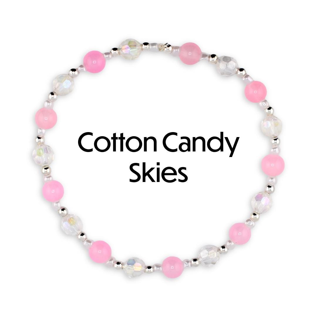 Pink Mesa Sunset Bracelet Collection: Pink, Peach, and Cream Beaded Bracelets