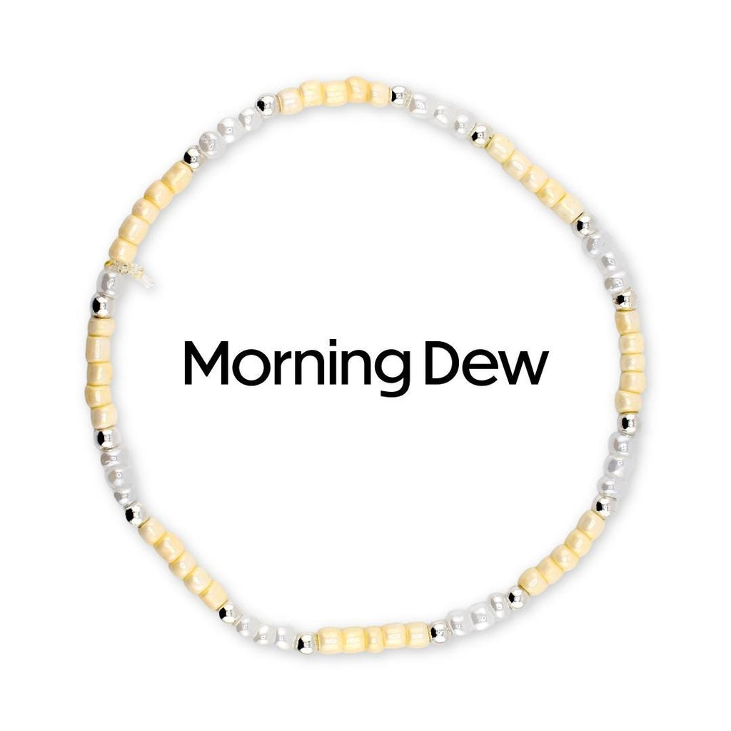 Pink Mesa Sunset Bracelet Collection: Pink, Peach, and Cream Beaded Bracelets