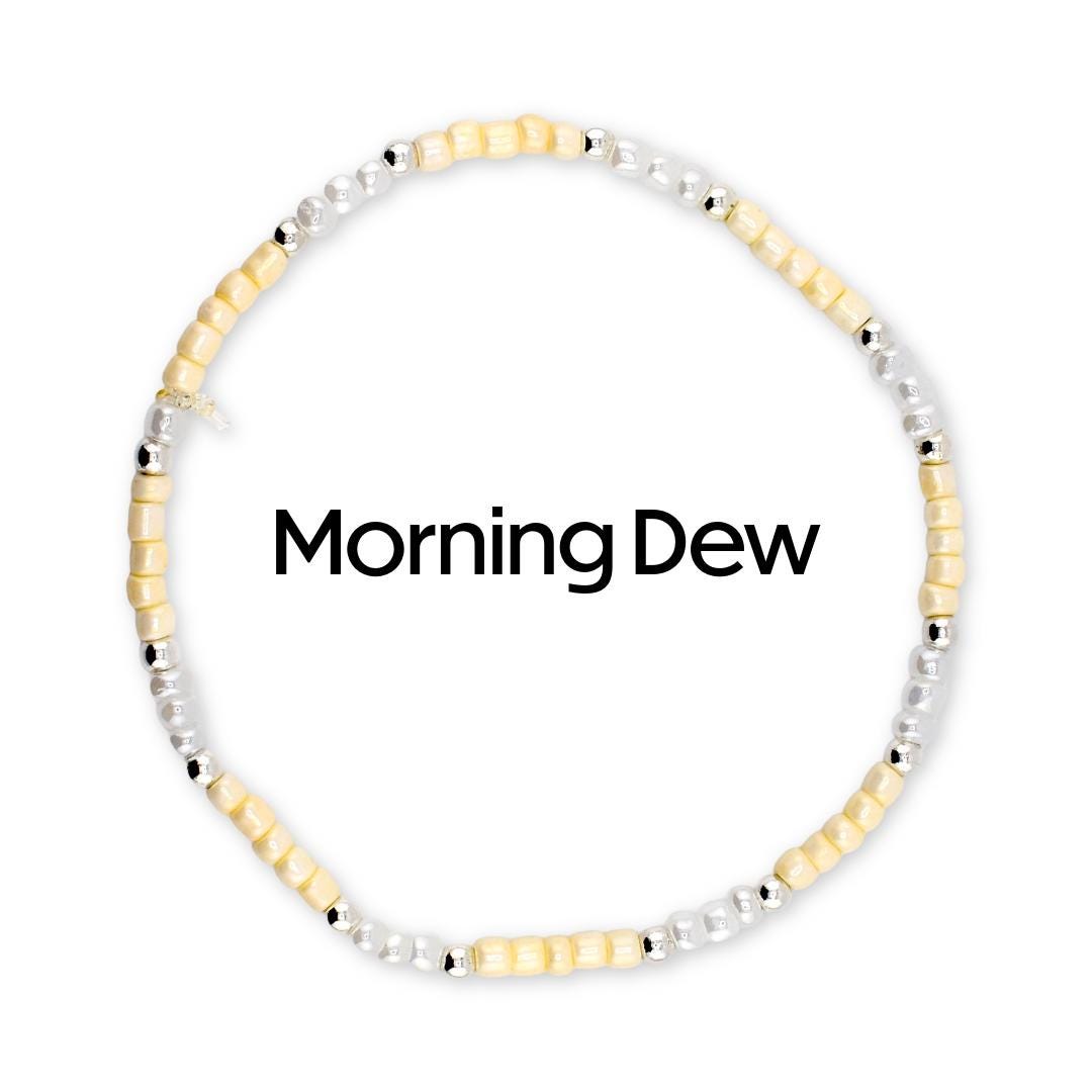 Pink Mesa Sunset Bracelet Collection: Pink, Peach, and Cream Beaded Bracelets