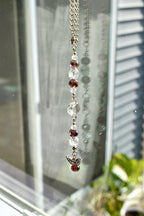 Crystal Guardian Angel Suncatcher Car Charm | Rainbow Prism Rearview Mirror Accessory