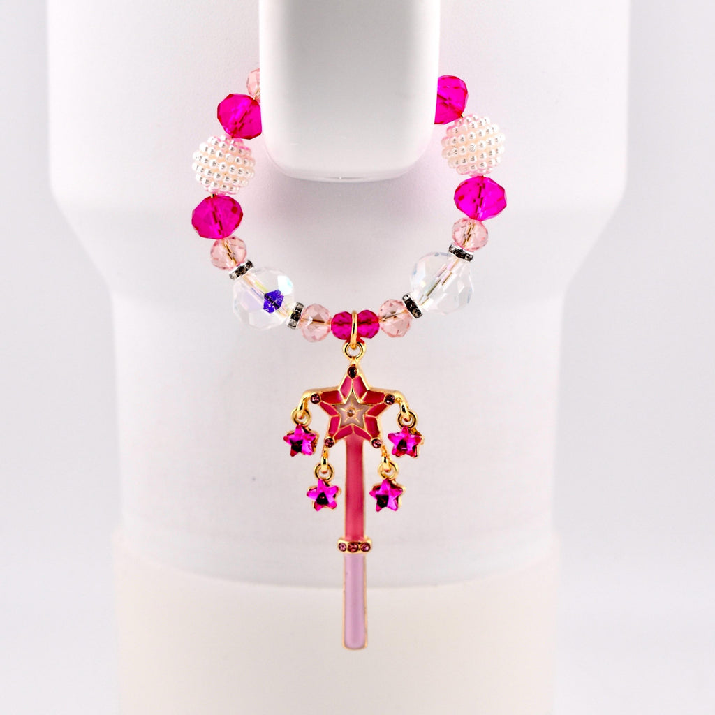 Pink Magic Wand Tumbler Handle Charm