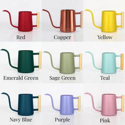 Plant Lady Watering Can — Metal Watering Can with Wood Handle