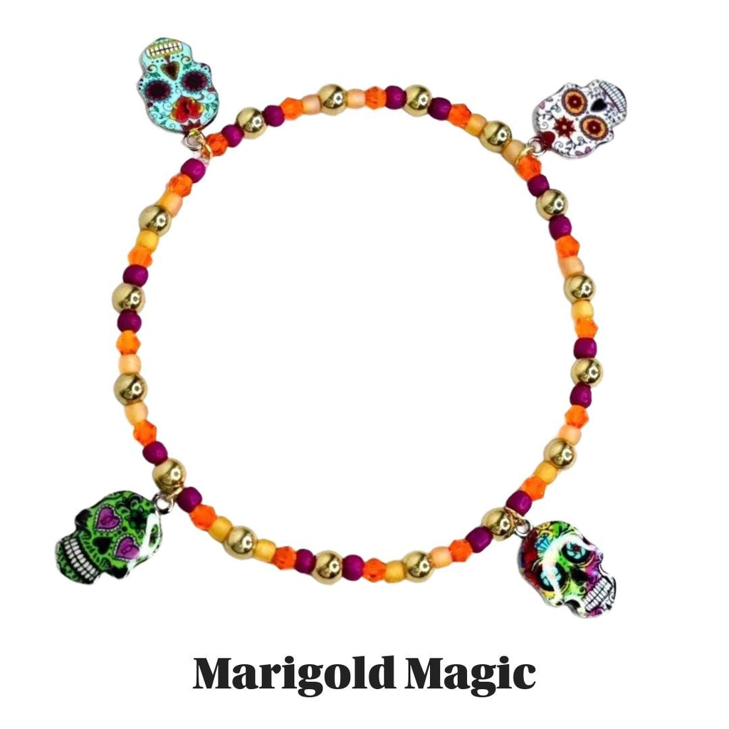 Fiesta Sugar Skull Bracelet Collection for Dia de los Muertos