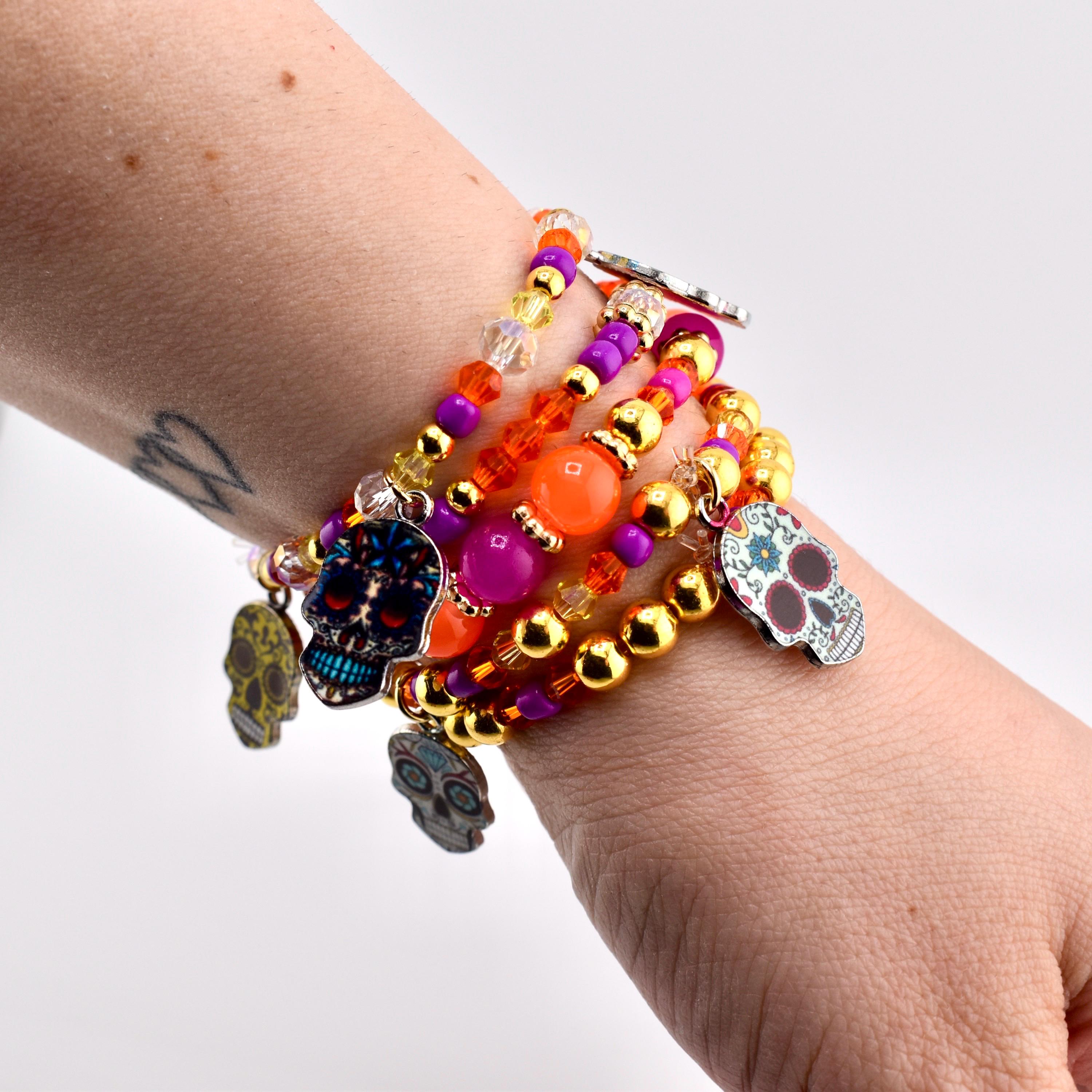 Fiesta Sugar Skull Bracelet Collection for Dia de los Muertos