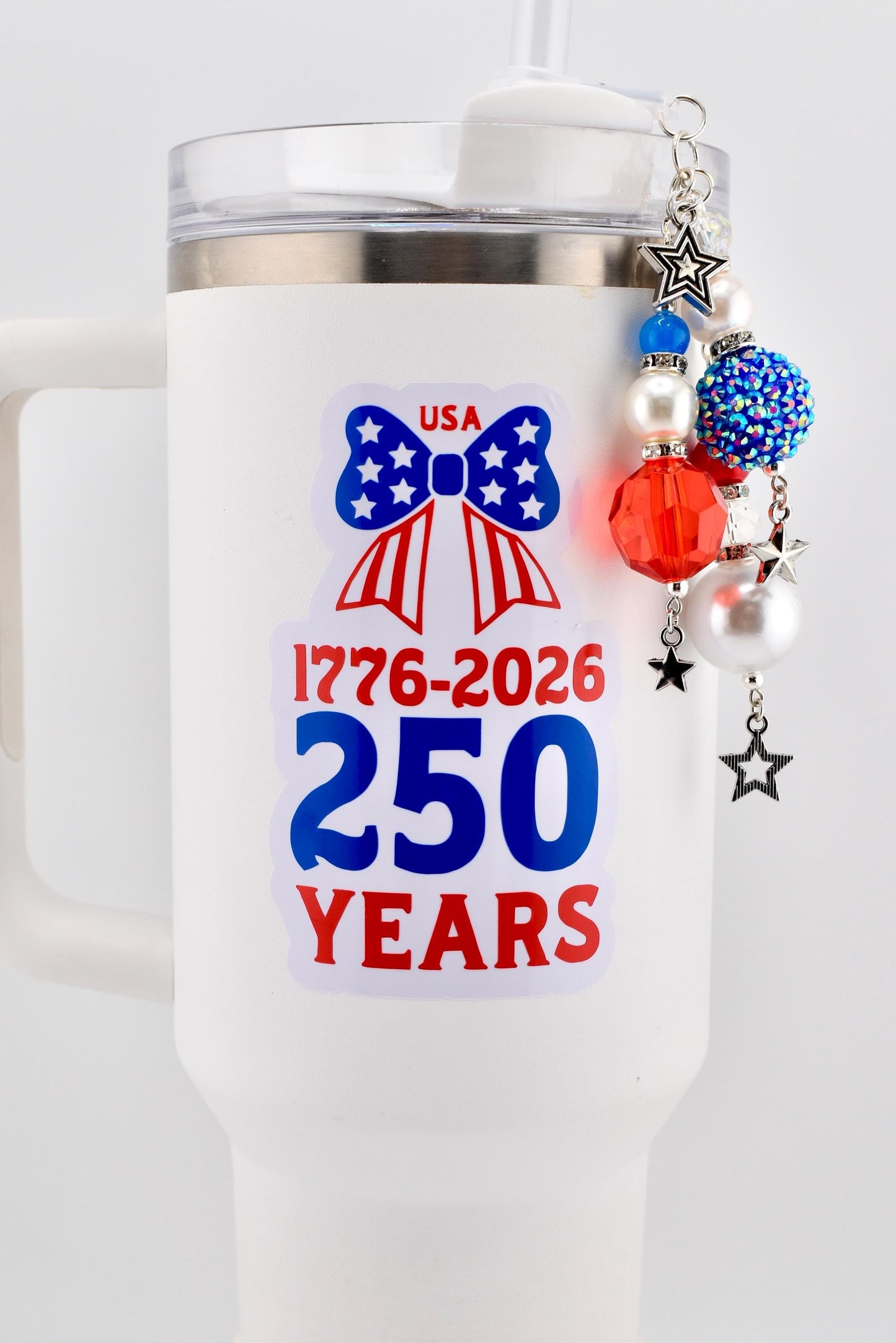 USA 250th Anniversary Bow Sticker | Patriotic America Sticker | 4th of July Sticker