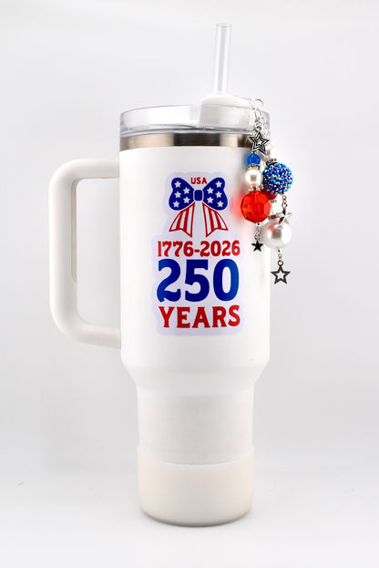 USA 250th Anniversary Bow Sticker | Patriotic America Sticker | 4th of July Sticker