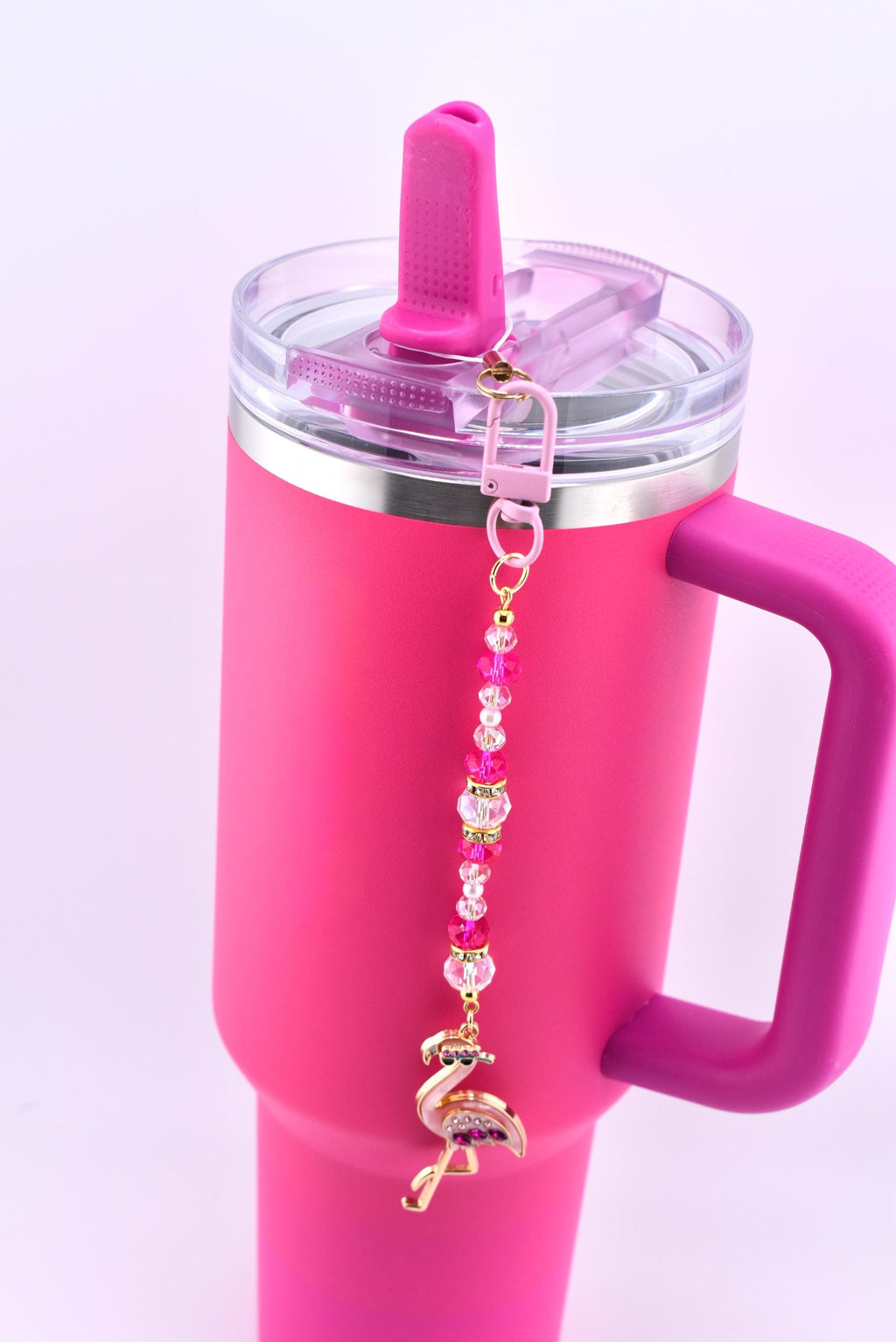 Flamingo Bag Charm or Tumbler Straw Charm