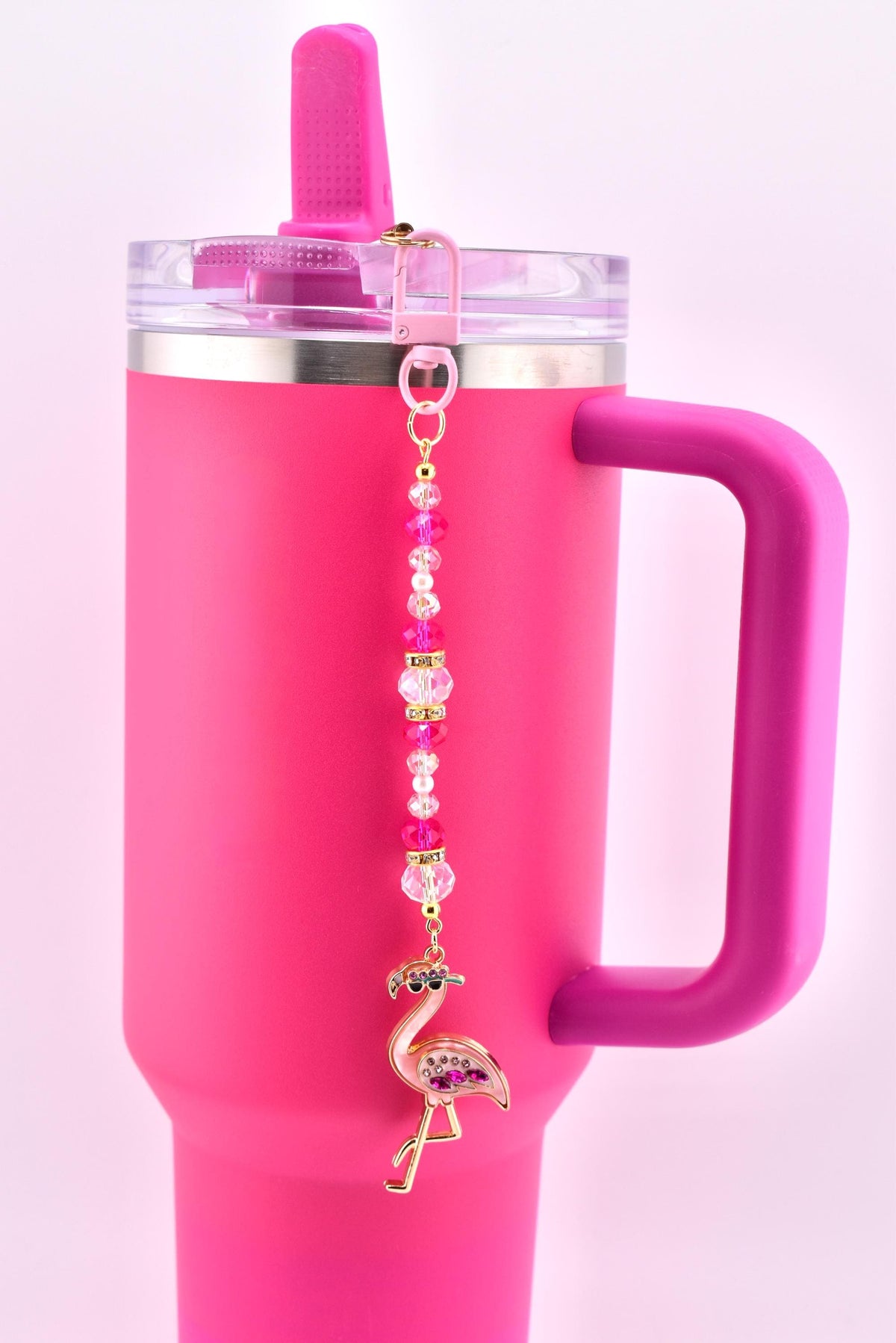 Flamingo Bag Charm or Tumbler Straw Charm