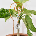 Plant Suncatcher with Crystal Prism and Glass Beads