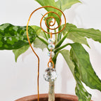 Plant Suncatcher with Crystal Prism and Glass Beads