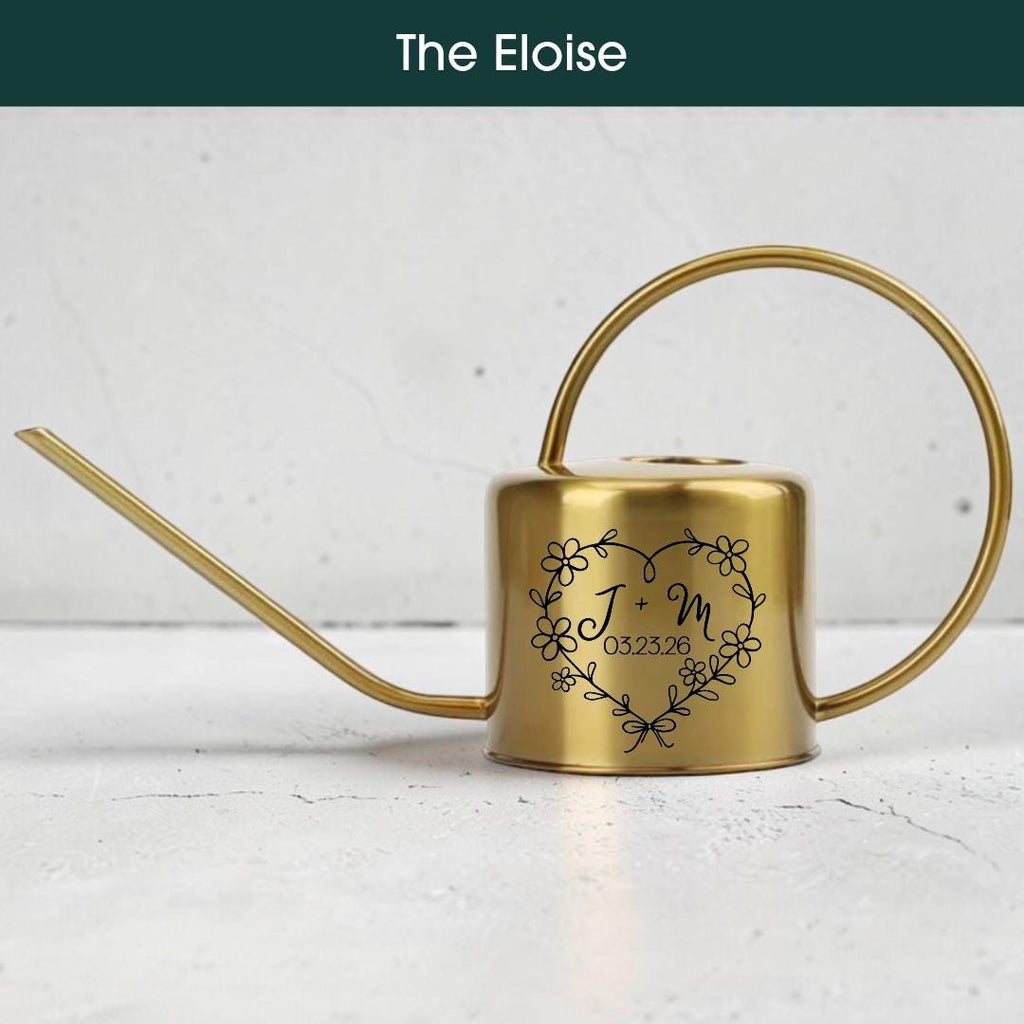 Personalized Gold Watering Can with Monogram