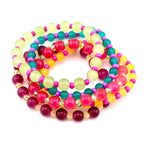 Fruit Punch Bracelet Stack: Set of 5 Colorful Beaded Bracelets
