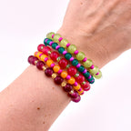 Fruit Punch Bracelet Stack: Set of 5 Colorful Beaded Bracelets
