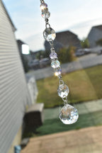 Crystal Purple Suncatcher | Window or Rearview Mirror Hanging Crystal Prism