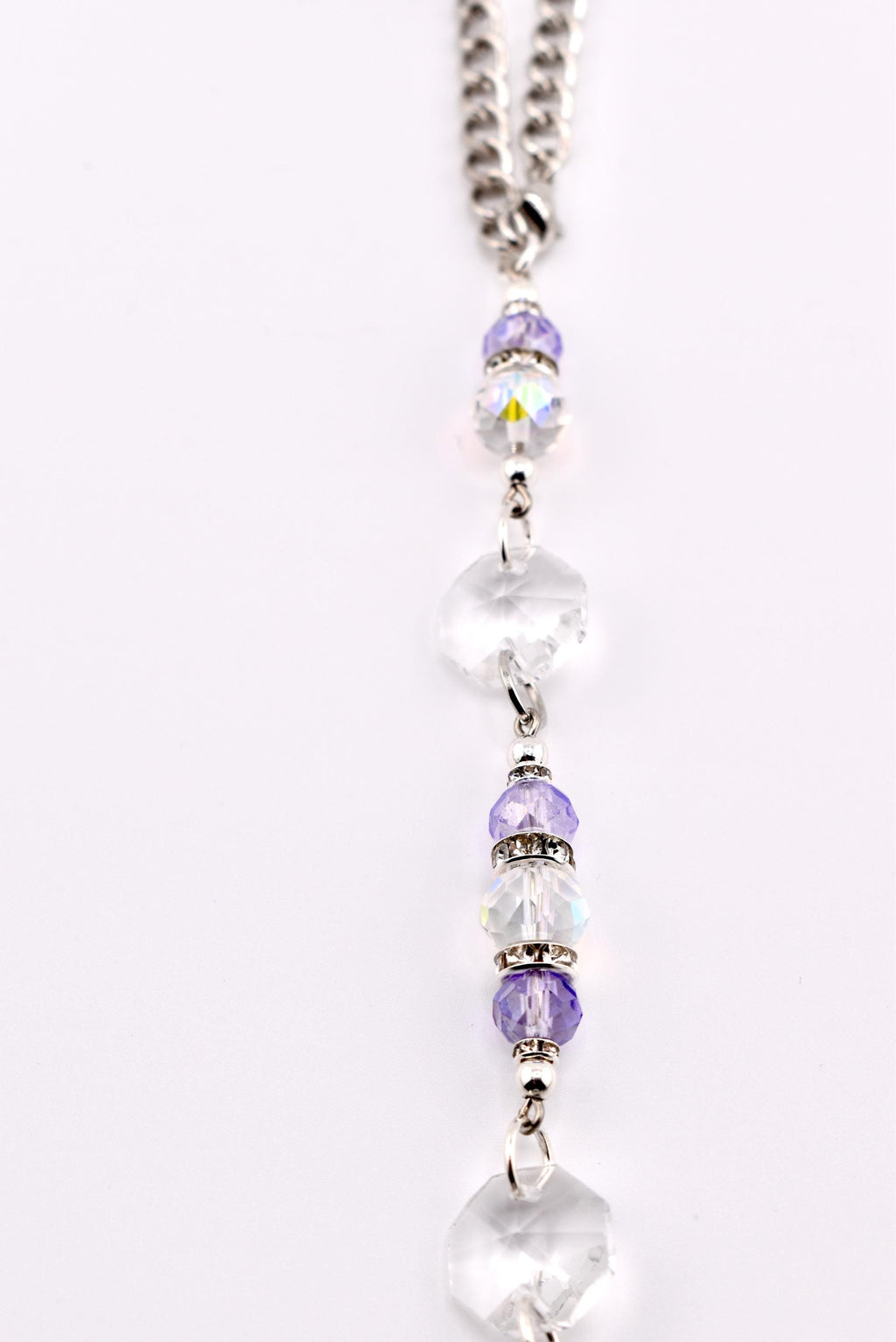Crystal Purple Suncatcher | Window or Rearview Mirror Hanging Crystal Prism