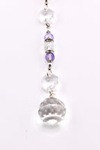 Crystal Purple Suncatcher | Window or Rearview Mirror Hanging Crystal Prism