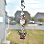 Crystal Guardian Angel Suncatcher Car Charm | Rainbow Prism Rearview Mirror Accessory