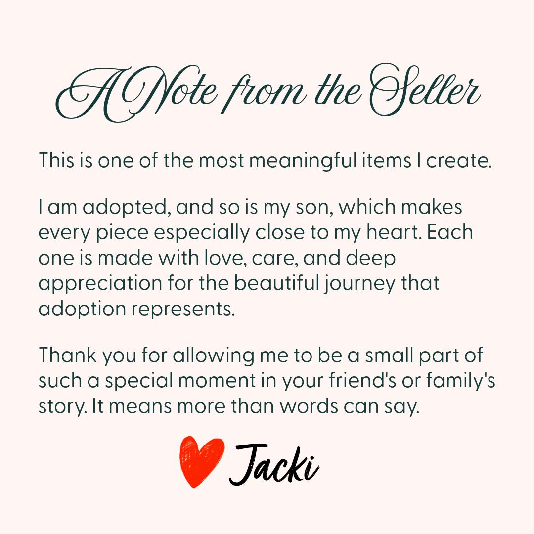 Personalized Adoption Gift Wooden Sign Custom Name Date Quote Keepsake Family Wall Art Nursery Decor