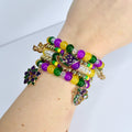 Mardi Gras Bracelet Collection | Purple, Green & Gold Beaded Jewelry