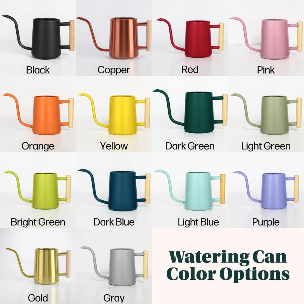 Personalized Watering Can: Stainless Steel with Wood Handle, Custom Name Design