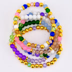 Wanderlust Beaded Bracelet Stack: Colorful Bracelet Set of 5