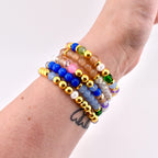 Wanderlust Beaded Bracelet Stack: Colorful Bracelet Set of 5