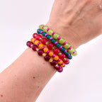 Fruit Punch Bracelet Stack: Set of 5 Colorful Beaded Bracelets