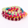 Fruit Punch Bracelet Stack: Set of 5 Colorful Beaded Bracelets
