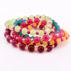 Fruit Punch Bracelet Stack: Set of 5 Colorful Beaded Bracelets