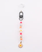 Sorbet Groove Tumbler Straw Charm: Pink Orange Daisy Beaded Y2K Coastal Accessory