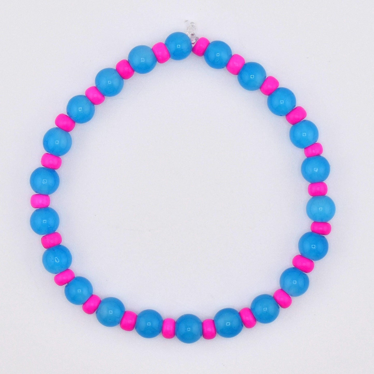 Flower Child Bracelet Stack: Set of 6 Colorful Beaded Bracelets with Glass Rondelle and Daisy Beads