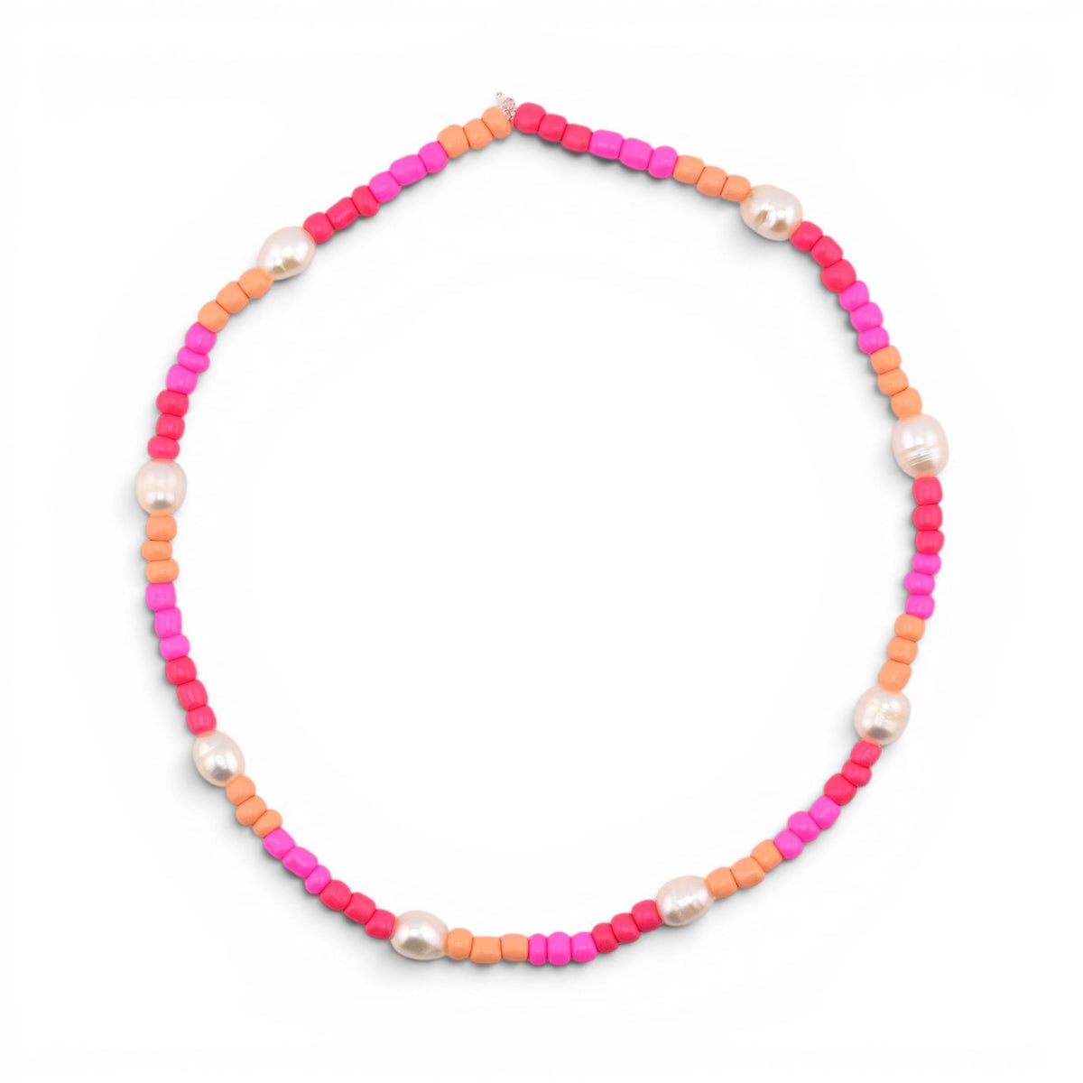 Sorbet Groove Beaded Bracelet Collection Pink Orange Daisy Accent Stackable Summer Jewelry