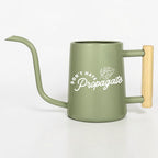 Metal Watering Can with Don't Hate Propagate and Monstera Leaf Design