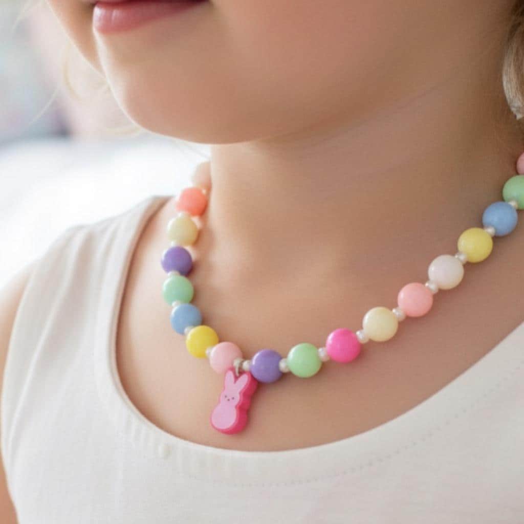 PEEPS Bunny Pastel Beaded Necklace