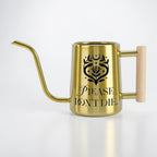 Metal Watering Can with Please Don't Die Plant Pun Design