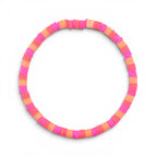 Sorbet Groove Beaded Bracelet Collection Pink Orange Daisy Accent Stackable Summer Jewelry