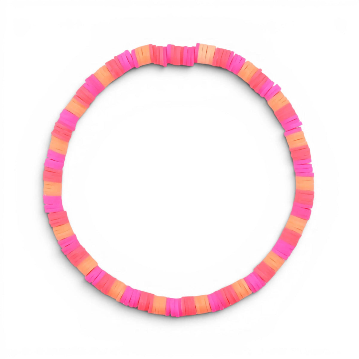 Sorbet Groove Beaded Bracelet Collection Pink Orange Daisy Accent Stackable Summer Jewelry
