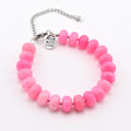 Pink Jade Beaded Bracelet