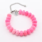 Pink Jade Beaded Bracelet