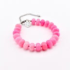 Pink Jade Beaded Bracelet