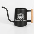 Gothic Moth Watering Can, Plant Watering Can with Wooden Handle, Floral Moth Plant Lover Gift, Goth Cottagecore Plant Decor