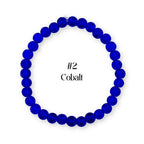 Blue Beaded Stretch Bracelet | Minimalist Bead Stacking Bracelet