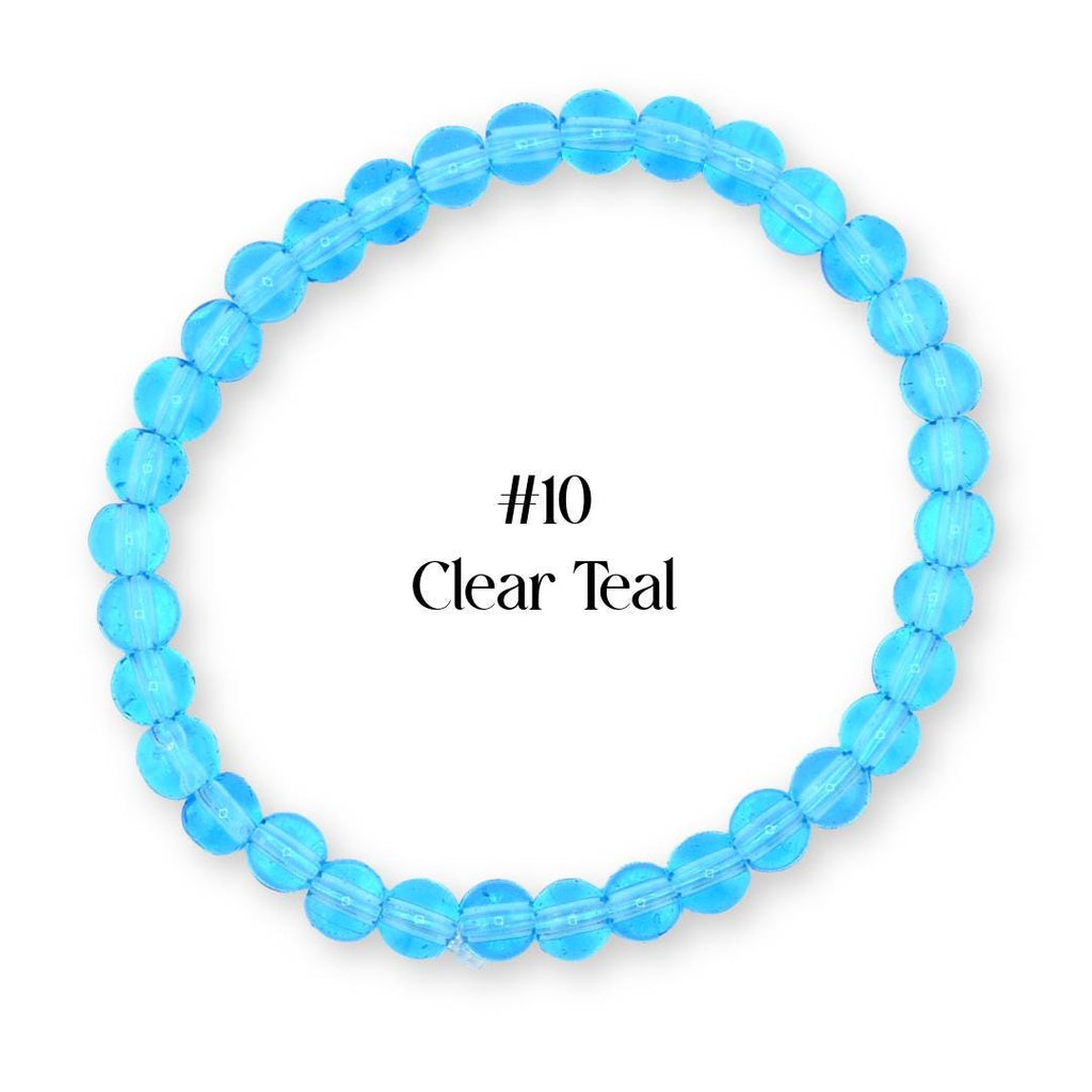 Blue Beaded Stretch Bracelet | Minimalist Bead Stacking Bracelet