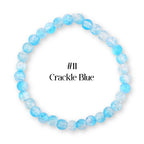Blue Beaded Stretch Bracelet | Minimalist Bead Stacking Bracelet