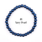 Blue Beaded Stretch Bracelet | Minimalist Bead Stacking Bracelet